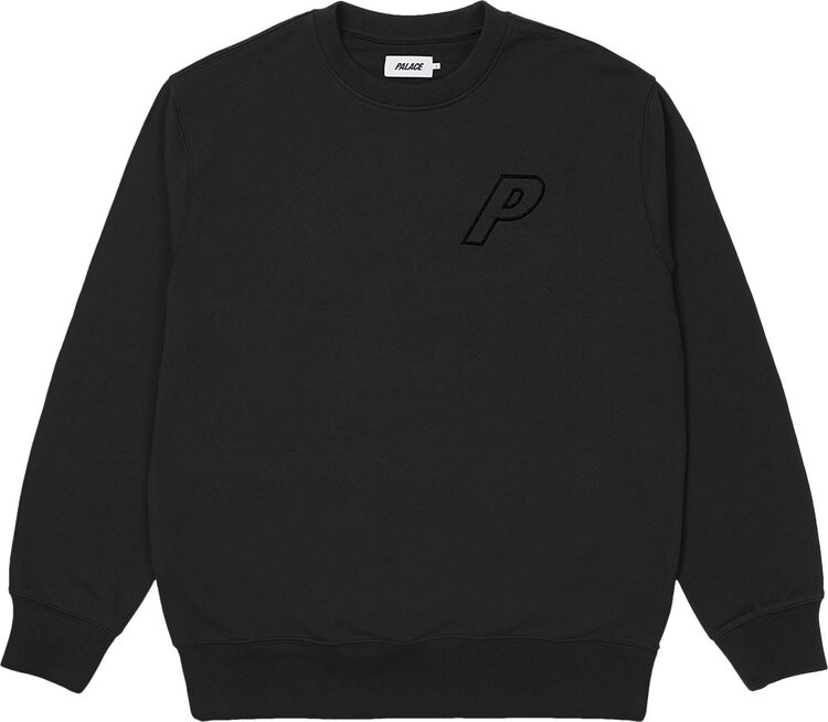 

Толстовка Palace Tri-Stitch Crew 'Black', черный