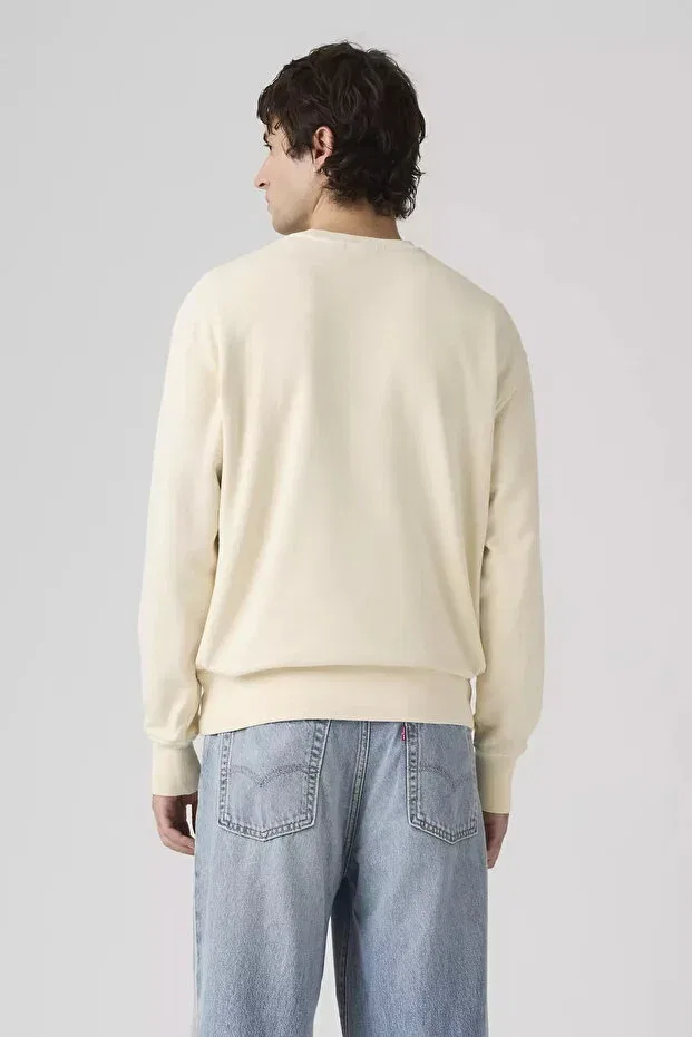 Мужские свитшот хлопковый Levi'S, Ecru — фото 4