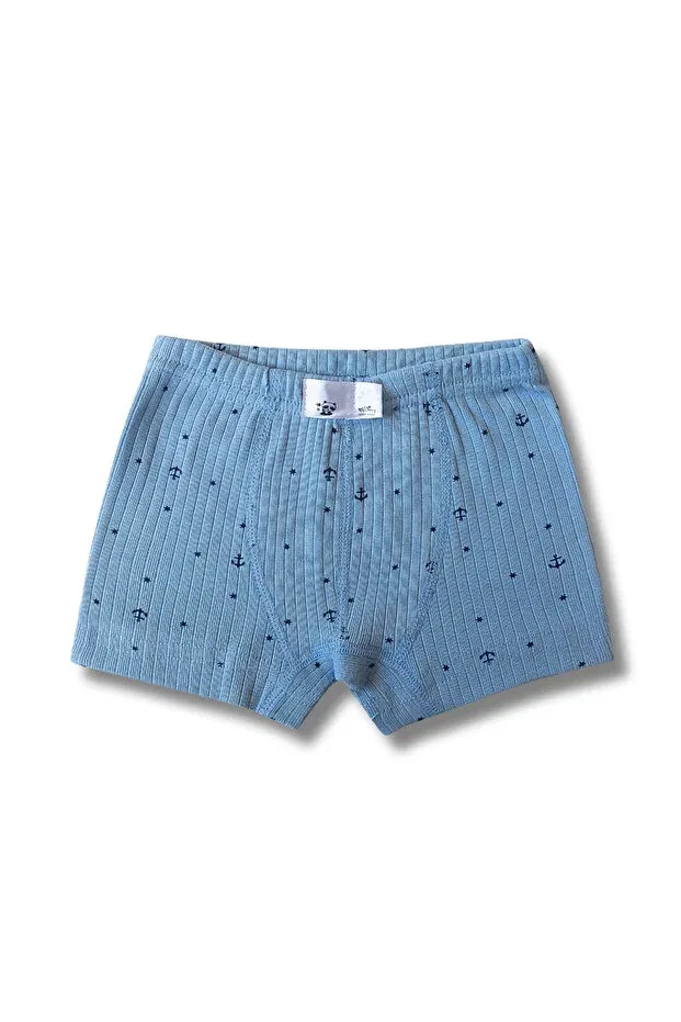 Детские трусы-боксеры для мальчиков хлопковые комплект 6 шт Panfilia, Blue-White-Gray — фото 4