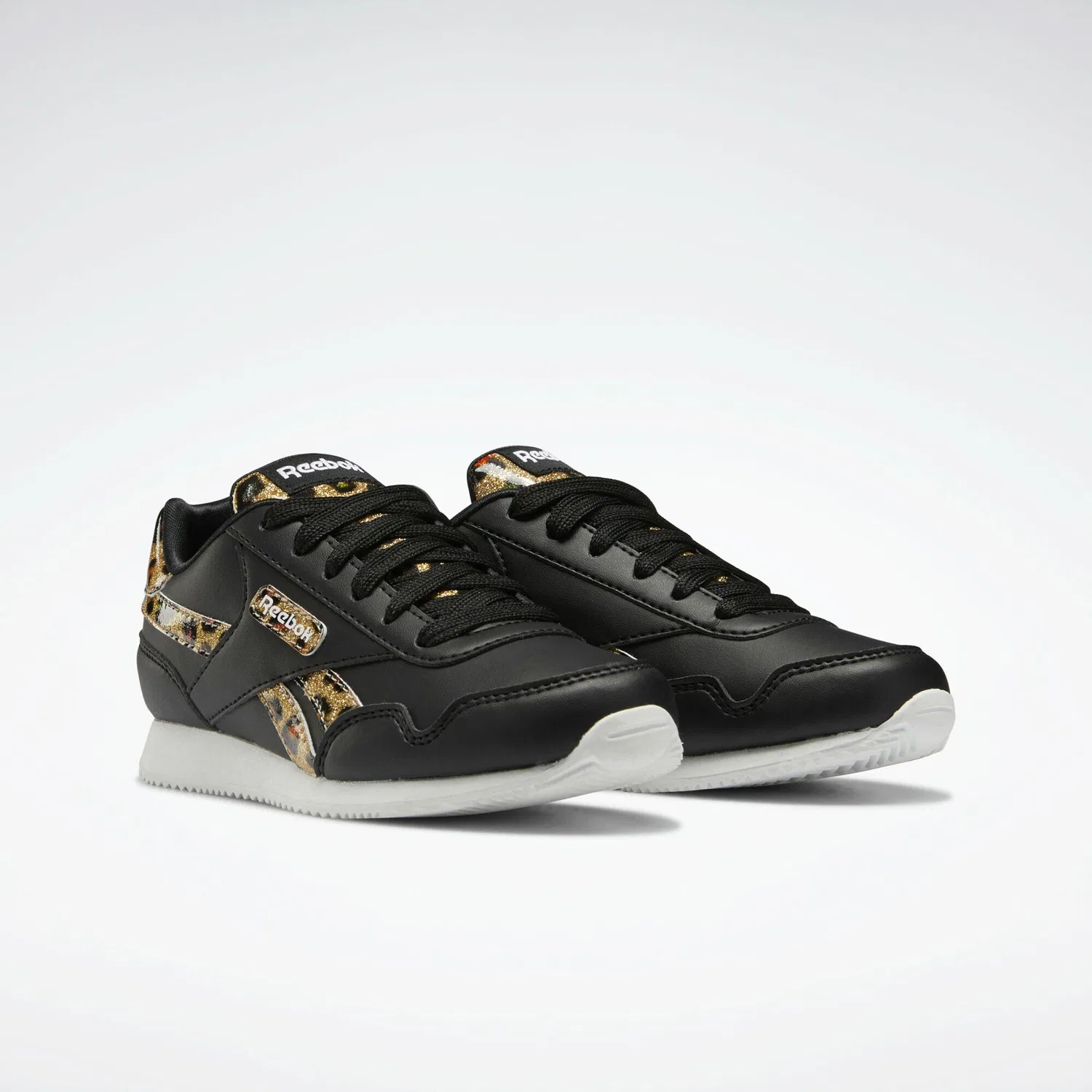 Детские кроссовки с леопардовым принтом Royal Classic Jogger 3 Shoes Reebok, Schwarz Weiss — фото 4