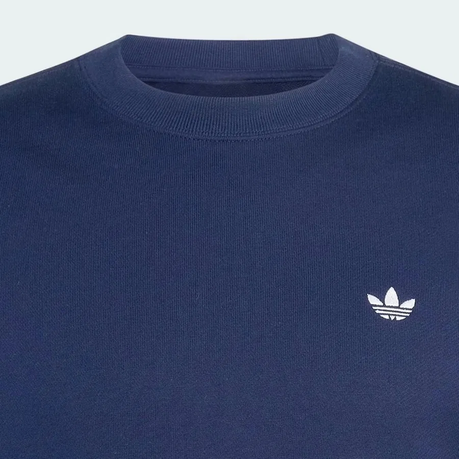 Мужской свитшот с круглым вырезом из футера Trefoil Essentials Crew French Terry adidas, Темно-синий — фото 4