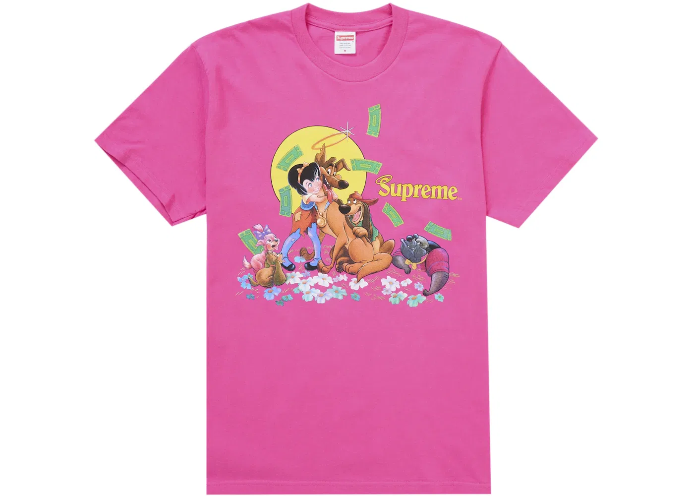 Мужская футболка с принтом All Dogs Go To Heaven Supreme, Fuchsia
