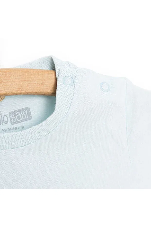 Детская футболка для мальчиков с принтом Hellobaby basic men's ocean printed t-shirt baby boy Ebebek Hello Baby, Blue — фото 2