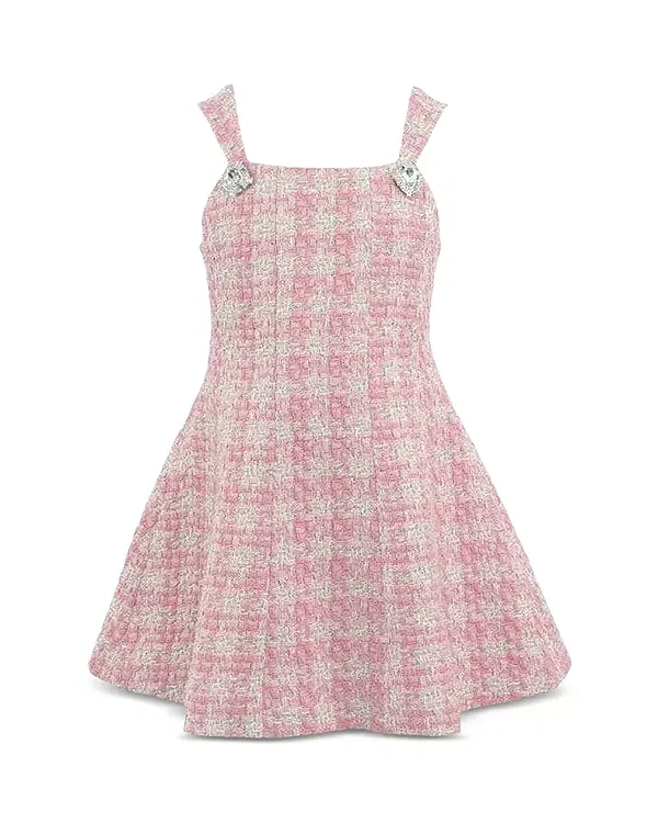 Детское платье для девочек с квадратным вырезом The Serena Dress Lola + The Boys, розовый