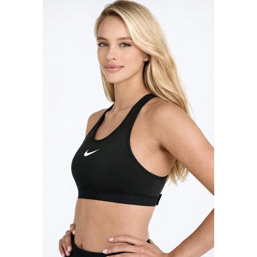 Спортивный бюстгальтер с высокой поддержкой Swoosh High Support Non Padded Adjustable Sports Bra Nike, Черный — фото 3
