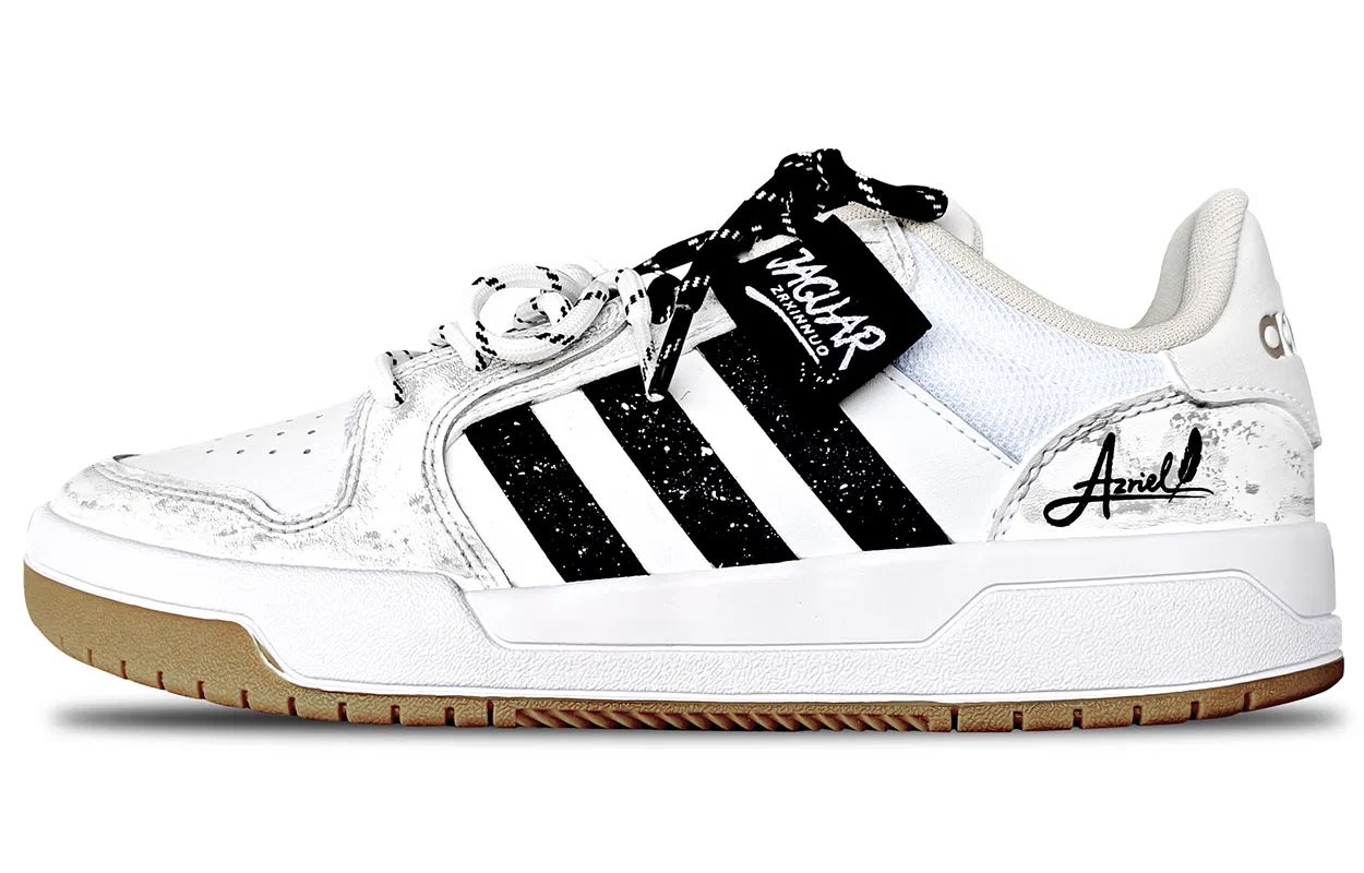 Скейтборд-кроссовки для детей и взрослых, с низким верхом ENTRAP, Adidas, Black White Gray — фото 3