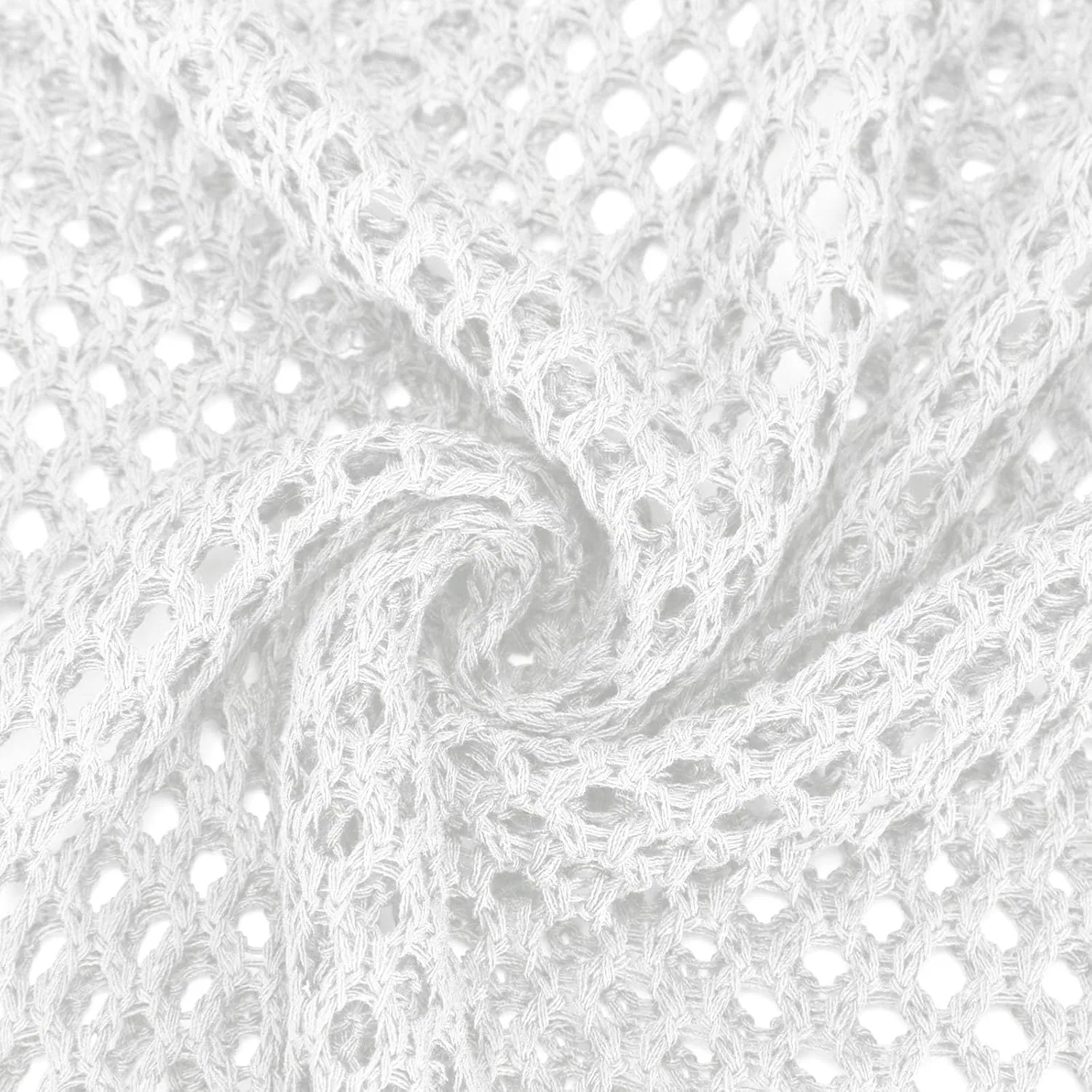 Мужская сетчатая футболка с круглым вырезом оверсайз, White — фото 4