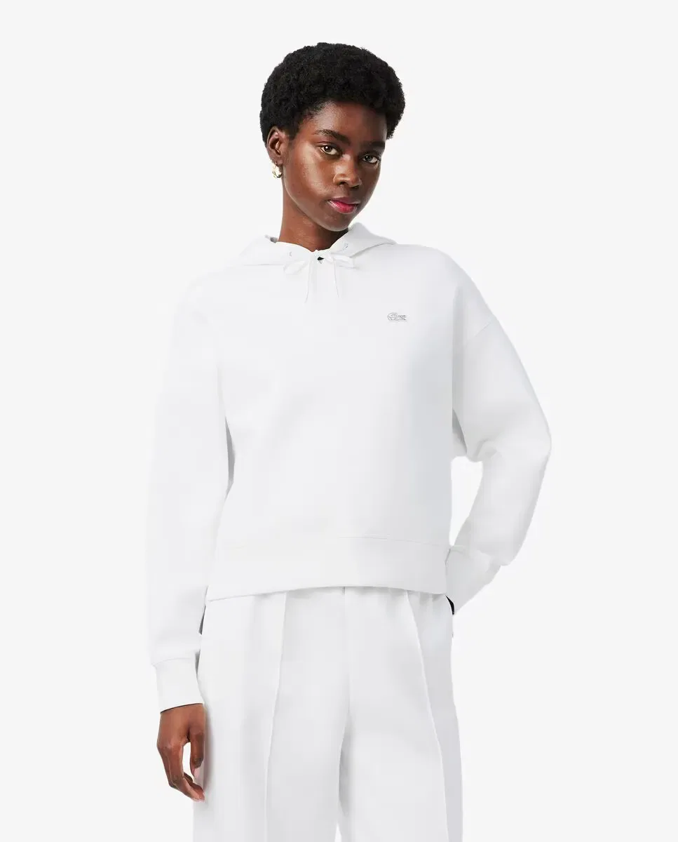 Худи Lacoste Blanco оверсайз с капюшоном