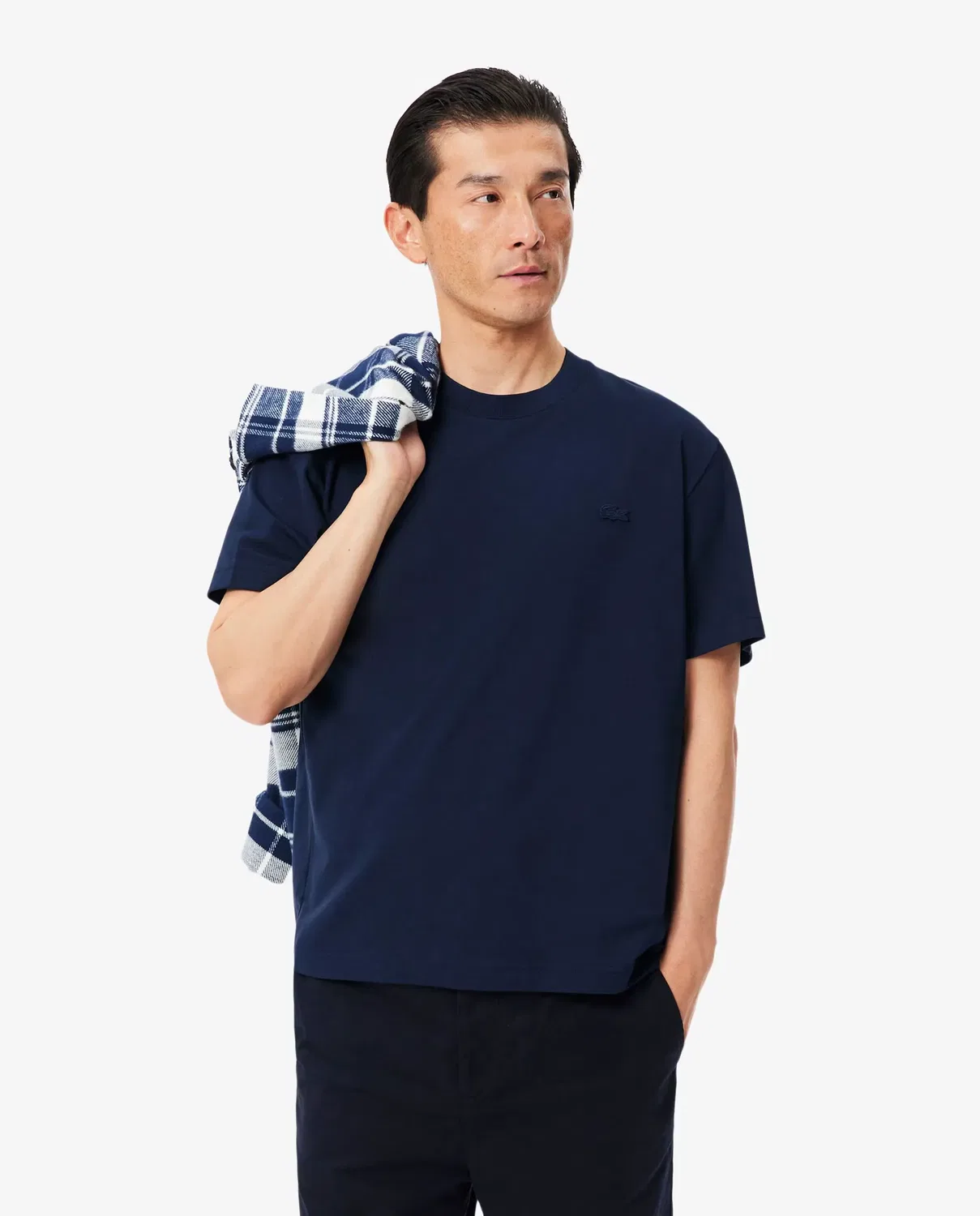 Мужская футболка из пике с коротким рукавом Lacoste, Azul Marino