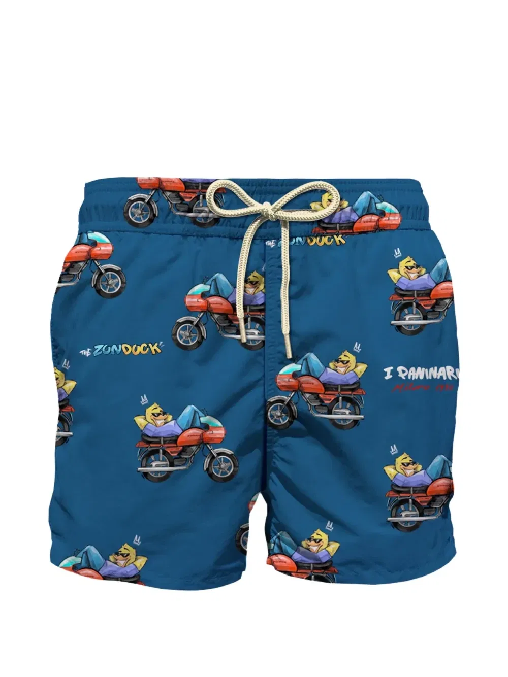 Плавки-шорты с джинсовым принтом Mc2 Saint Barth Kids, синий