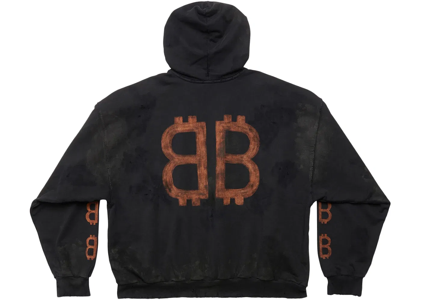 Мужской худи с принтом Crypto Medium Fit Balenciaga, Black — фото 2