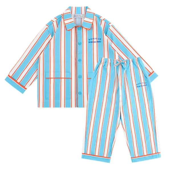 Пижама детская Ice Stripe, bu61uj301 Bebedepino Underwear, голубой