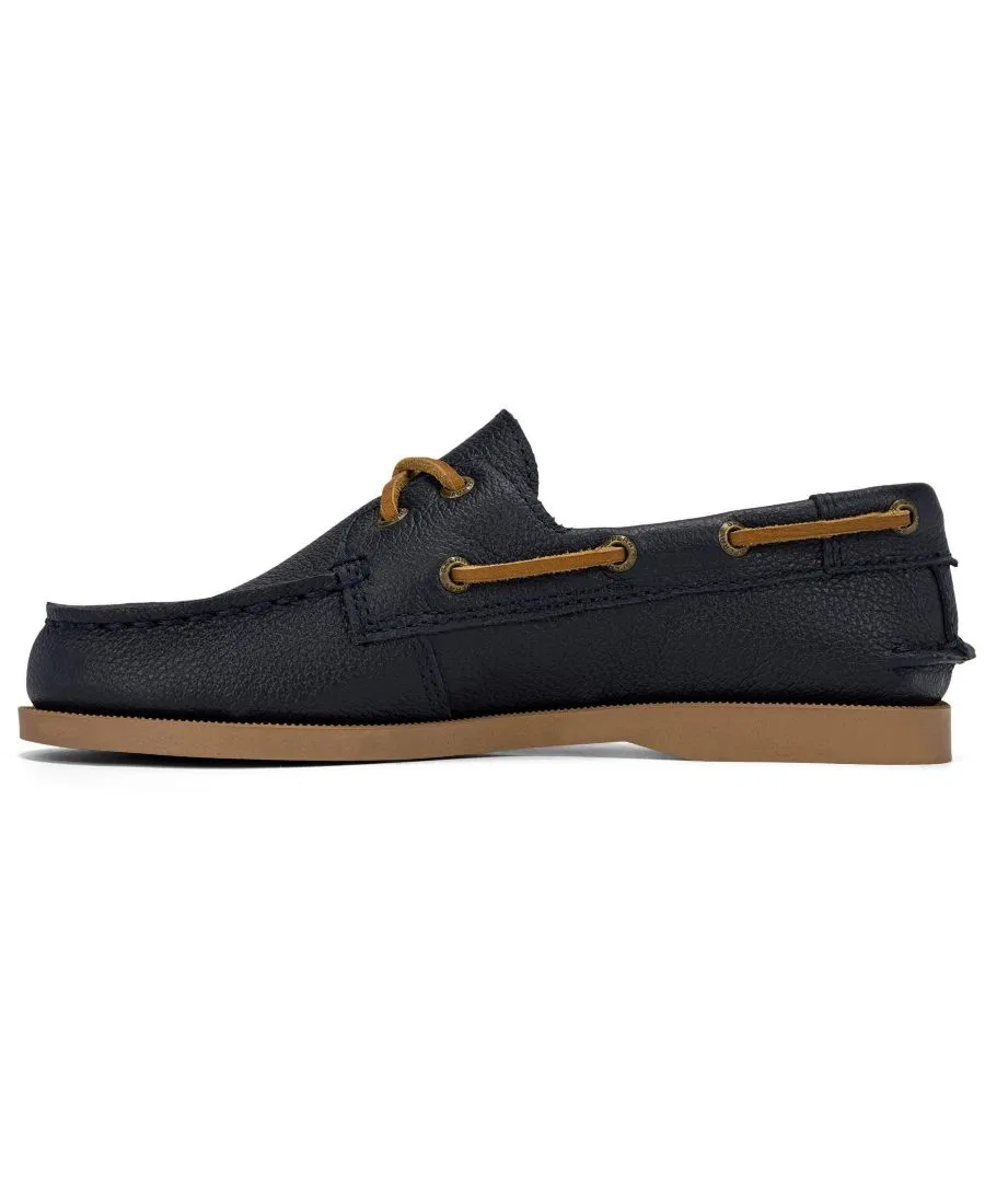 Туфли-лодочки кожаные с перфорацией Sperry, Midnight Blue — фото 2