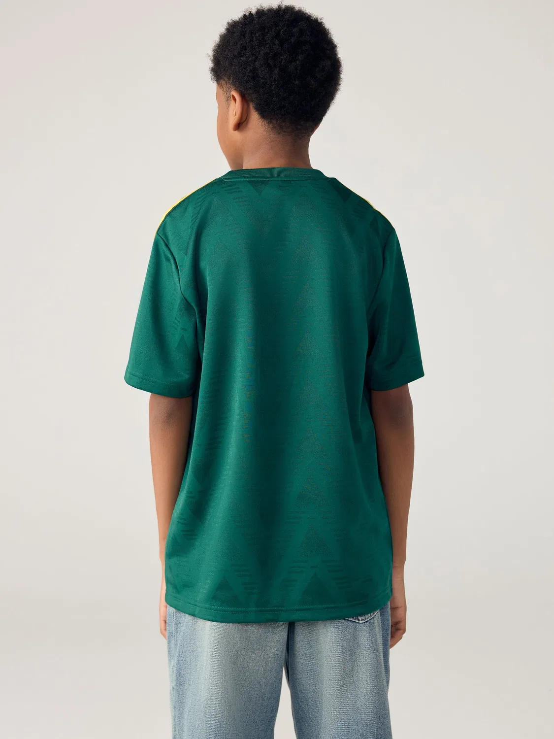 Футболка с жаккардовым узором, свободная, adidas Originals, зеленый — фото 2