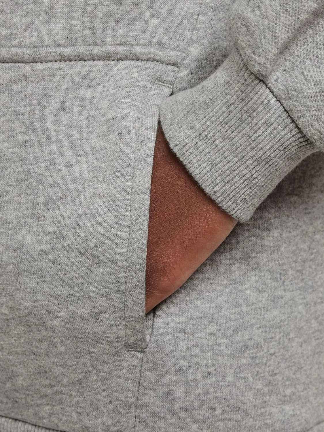 Худи Nike Club Fleece, темно-серый меланж — фото 3