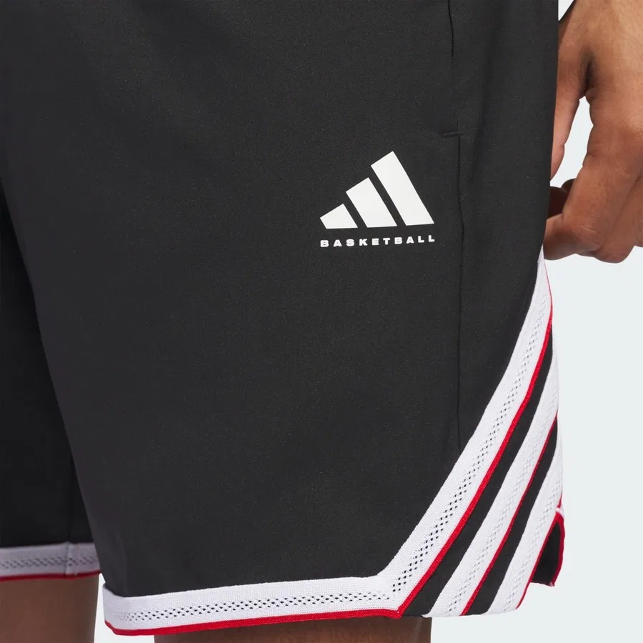 Шорты спортивные с принтом Crazy Lite adidas, Черно-белый — фото 4