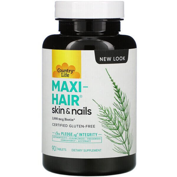 

Maxi-Hair, Country Life, 90 таблеток