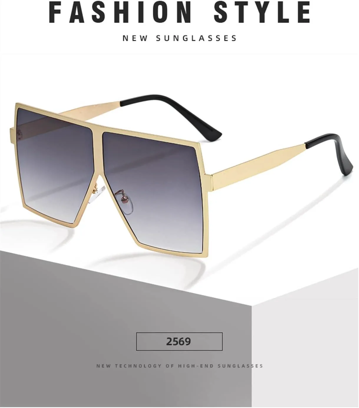 

Солнцезащитные очки XINXIN в металлической квадратной оправе большого размера для улицы, для отдыха на природе, для мужчин и женщин (Цвет: F, Размер: Средний), F