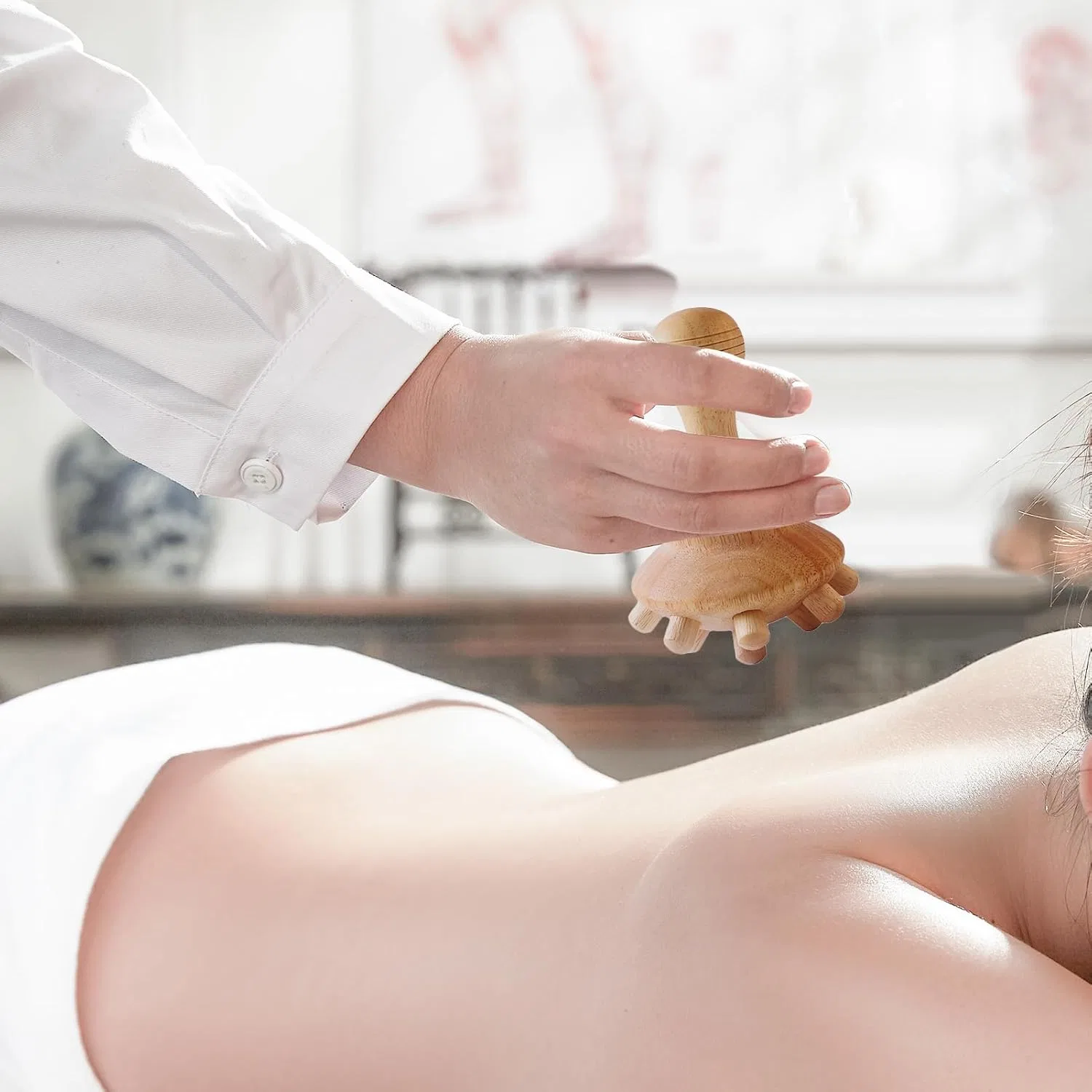 Деревянный массажер-гриб для тела Generisch, Long Handle Octopus Massager — фото 2