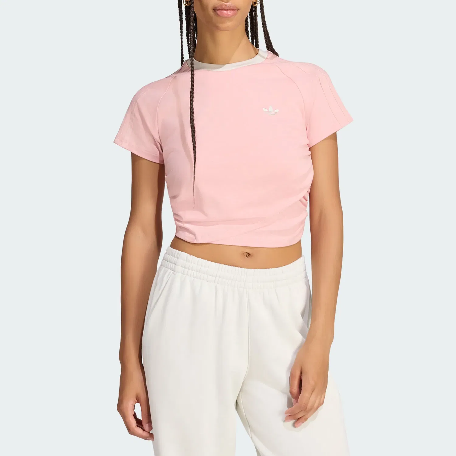 Футболка унисекс с круглым вырезом Adidas Originals X Jennie, Pink — фото 3