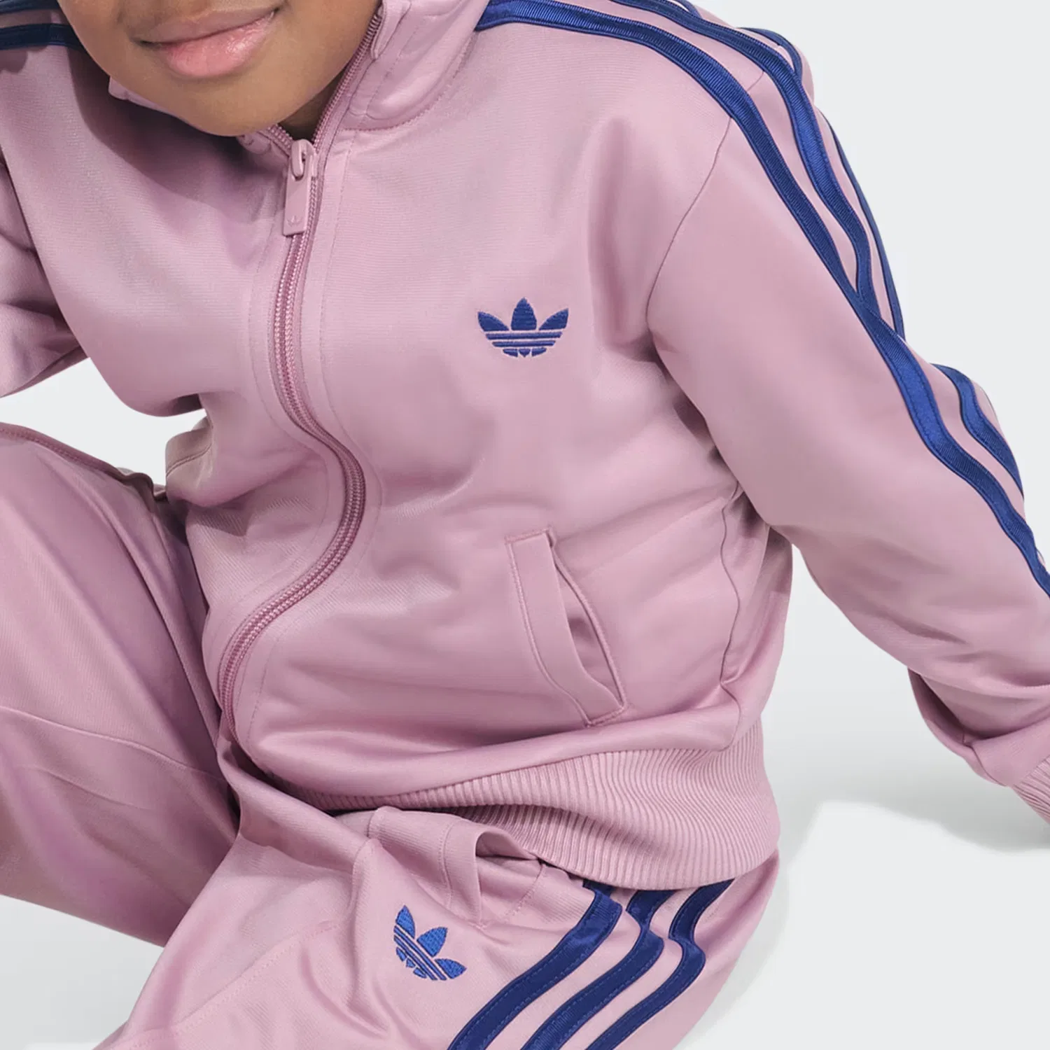 Детский спортивный костюм на молнии из 2 предметов Firebird Adidas Originals, Magic Mauve — фото 3