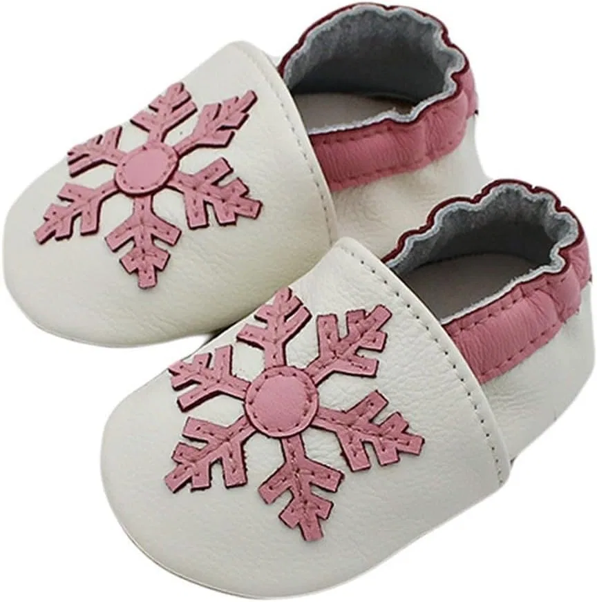 Детские кроссовки для девочек с принтом снежинок Christmas Snowflakes, White — фото 3
