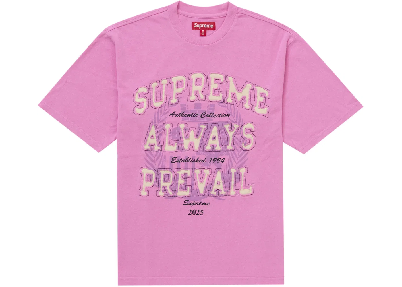 Мужская футболка с принтом Supreme Always Prevail Top, Pink