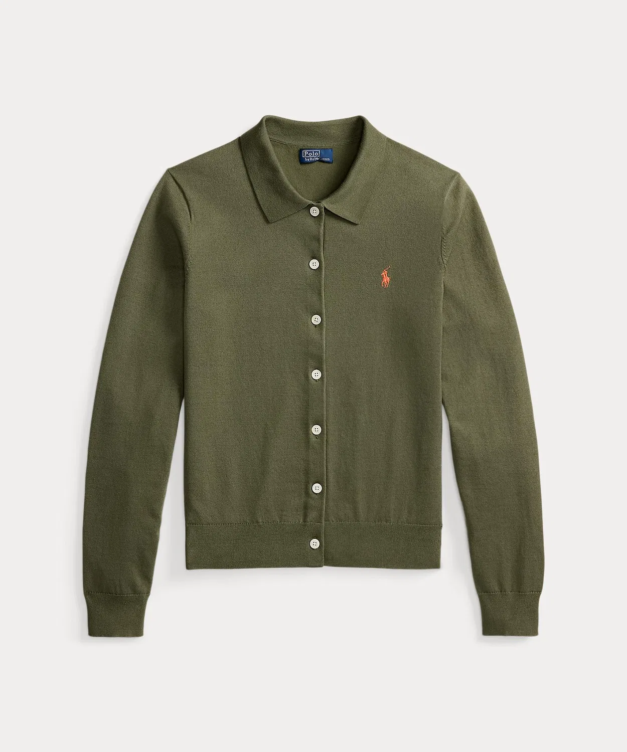 Женский кардиган с поло-воротником Polo Ralph Lauren, Green — фото 2