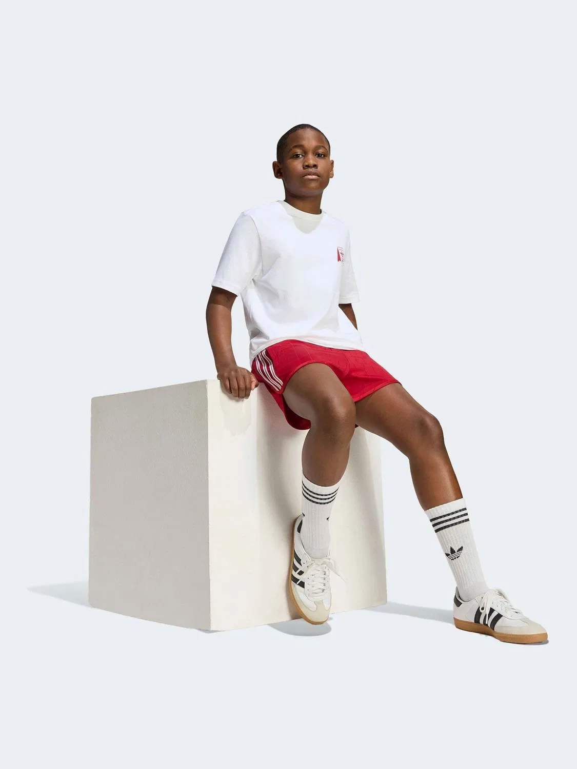 Футболка свободного кроя Loose Footstand Tee, adidas Originals, белый — фото 3