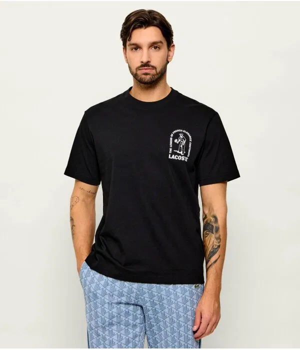 Мужская футболка Lacoste Классический крой, черный
