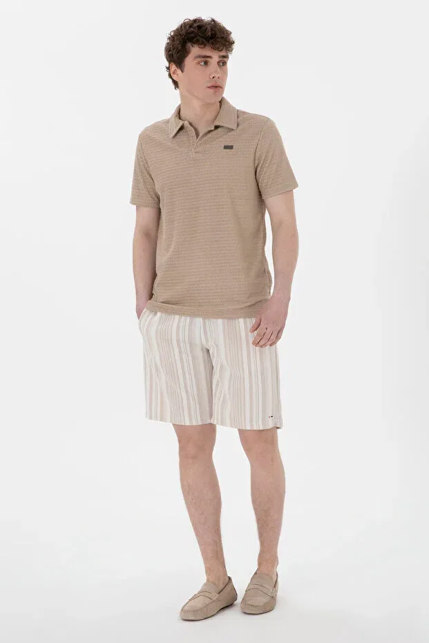 Мужские шорты с двойными карманами U.S. Polo Assn., Beige — фото 3