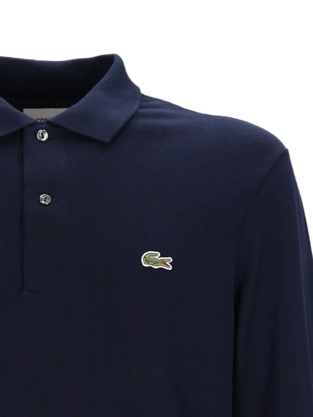 Поло с длинным рукавом и нашивкой-логотипом Lacoste, синий — фото 4