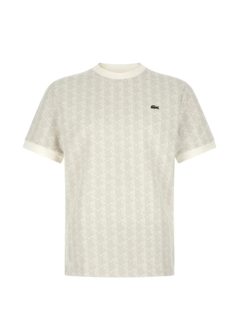Футболка с монограммным жаккардом Lacoste, серый