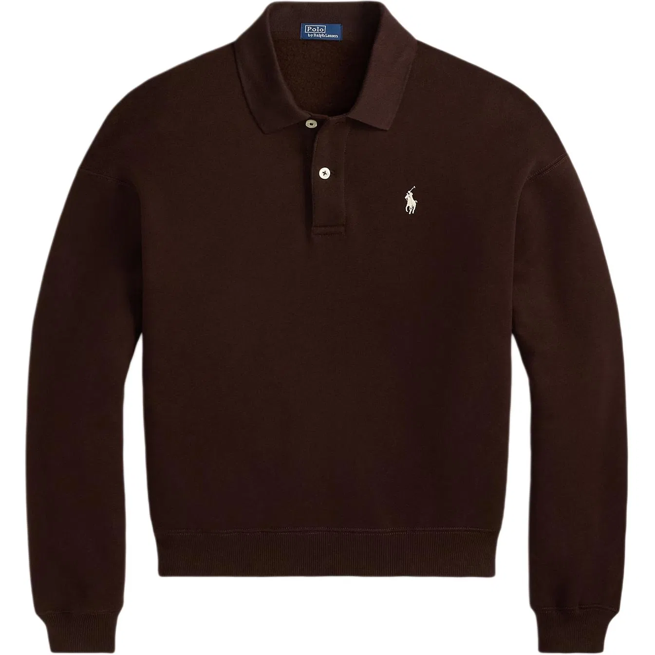 Женский свитшот с воротником-поло Polo Ralph Lauren, Circuit Brown
