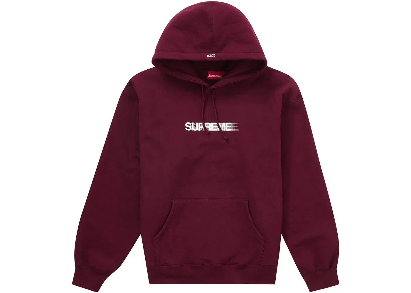 Мужская худи Supreme Motion Logo Hooded Sweatshirt (SS23), Burgundy