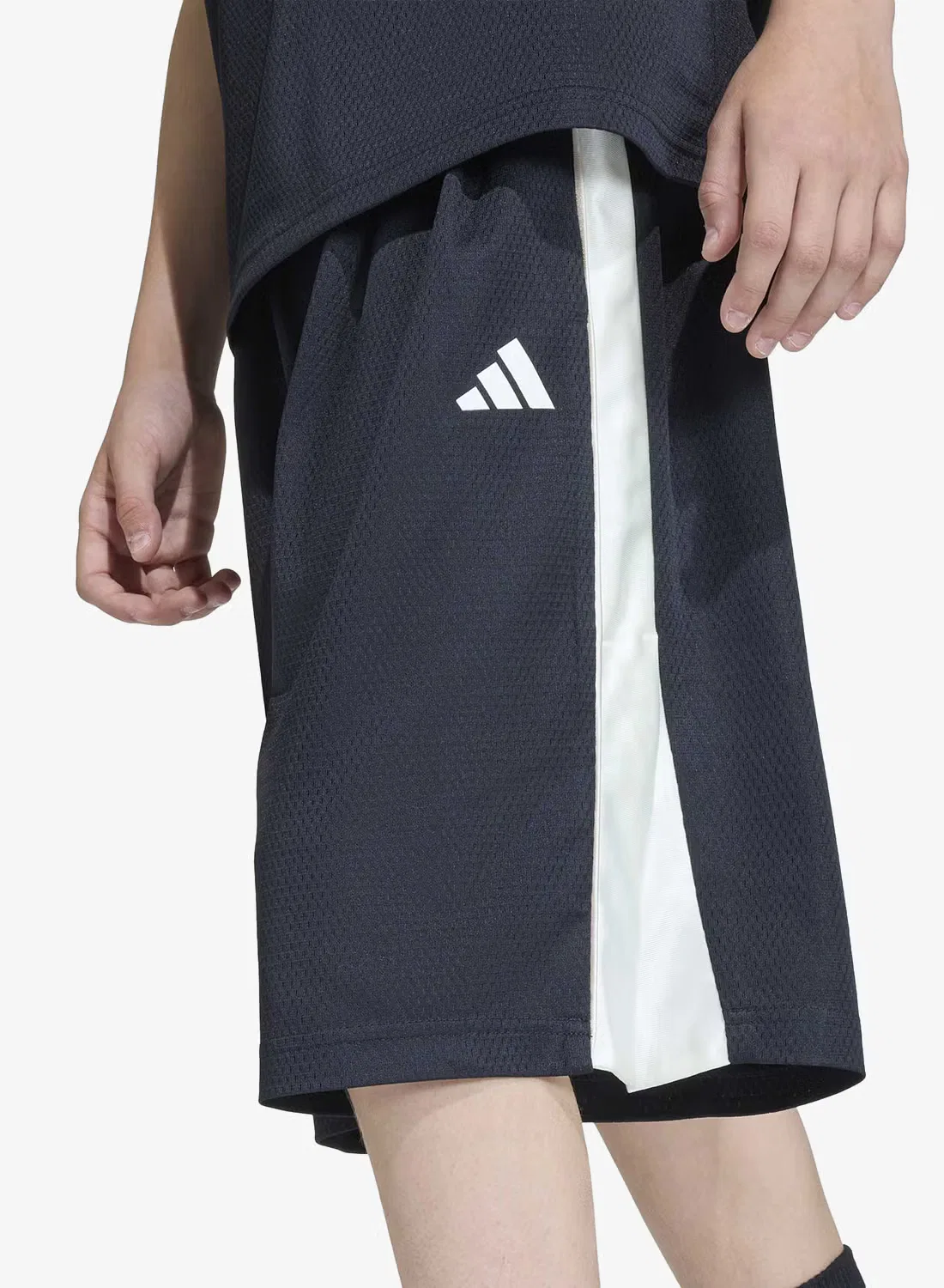 Шорты свободные с сетчатой вставкой Stadium Mesh Adidas, черный — фото 3