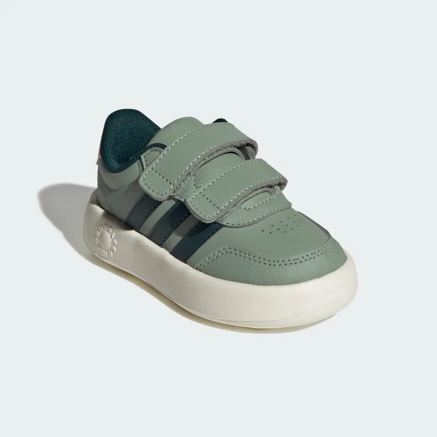 Детские спортивные кроссовки с липучками Breaknet 3.0 adidas, Зеленый — фото 2