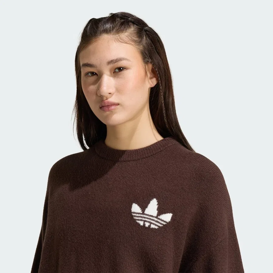 Свитер ADIDAS ORIGINALS коричневого цвета — фото 4