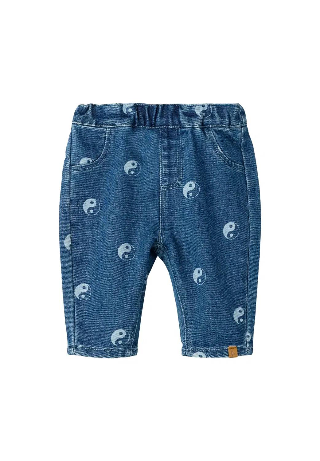 Свободные джинсы с принтом - брюки Lil' Atelier, Dark Blue Denim