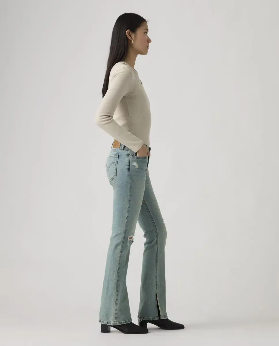 Женские джинсы-клеш с низкой посадкой Low Slim Boot Levi's, Azul Claro — фото 4