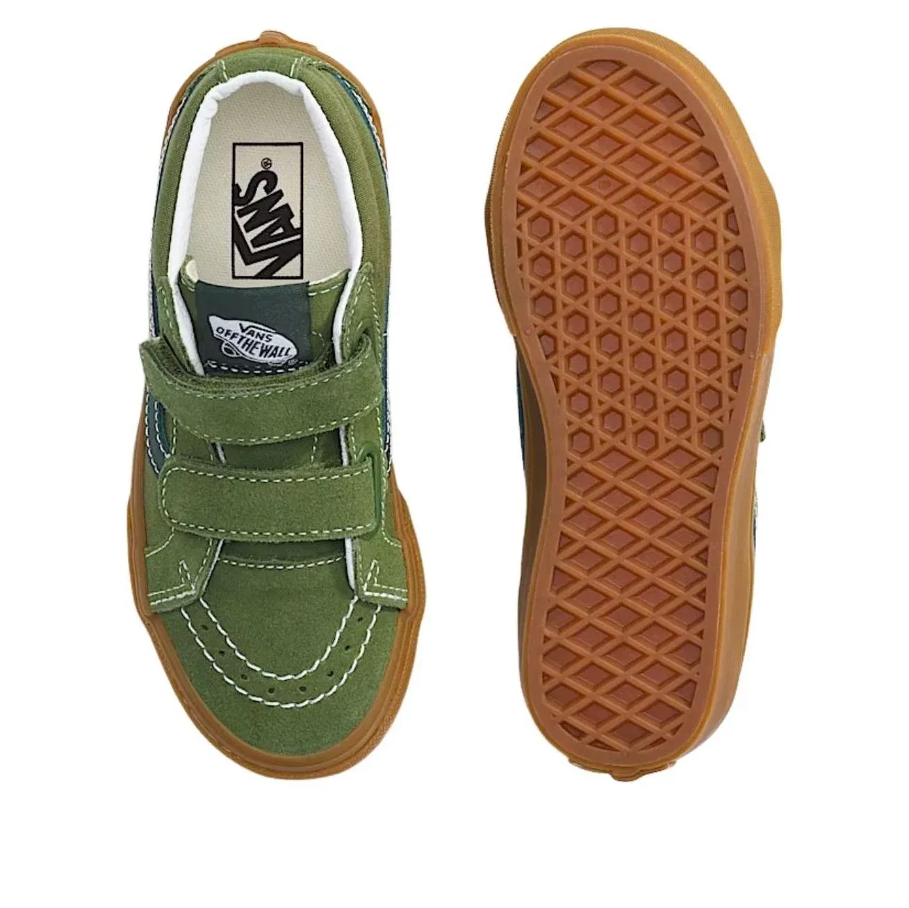 Детские кроссовки с высоким верхом Sk8-Mid V Vans, зеленый — фото 3