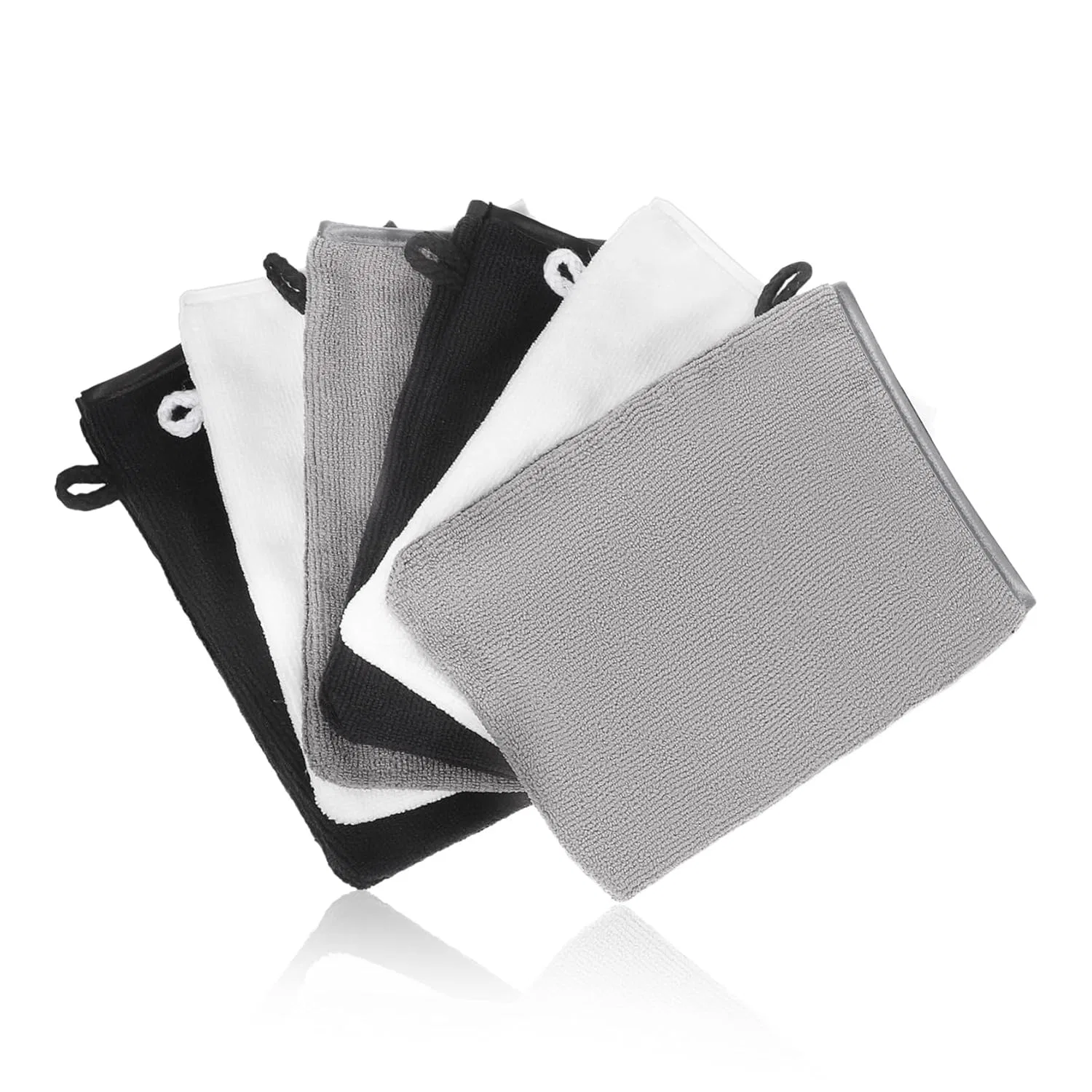 Эксфолиирующие перчатки для душа, 6 шт, Baluue, 21x15x0.5 см, Black/White/Grey