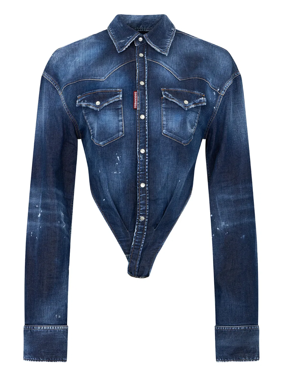 Джинсовая рубашка deep cut night whisper Dsquared2, синий
