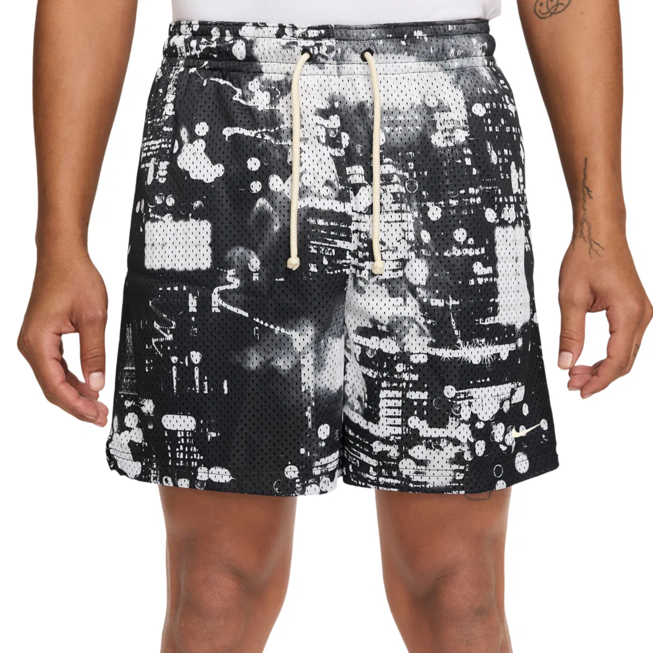 Мужские шорты Dri-FIT SI Practice Mesh AOP 5" Nike, черный/белый