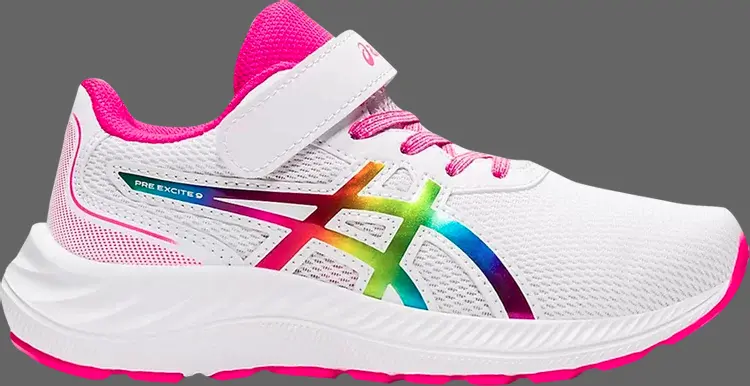 

Кроссовки pre excite 9 ps 'white pink glow' Asics, белый