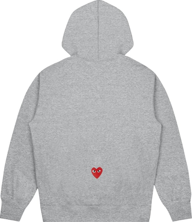 Худи Nike Womens x Comme des Garçons PLAY Hoodie Grey, серый — фото 2