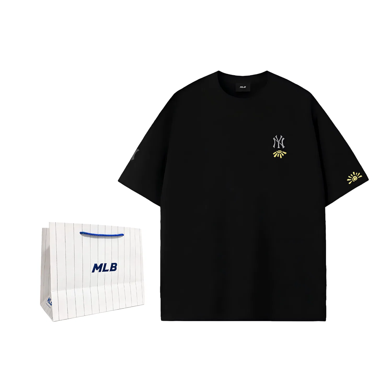 Футболка детская с длинным рукавом Black MLB