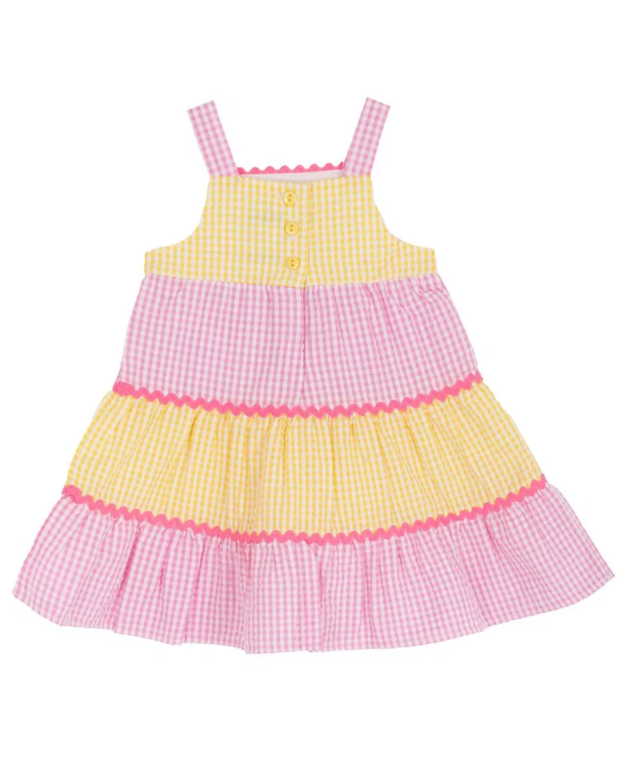 Комплект из платья и трусиков с бабочкой Rare Editions, Pink/Yellow — фото 3
