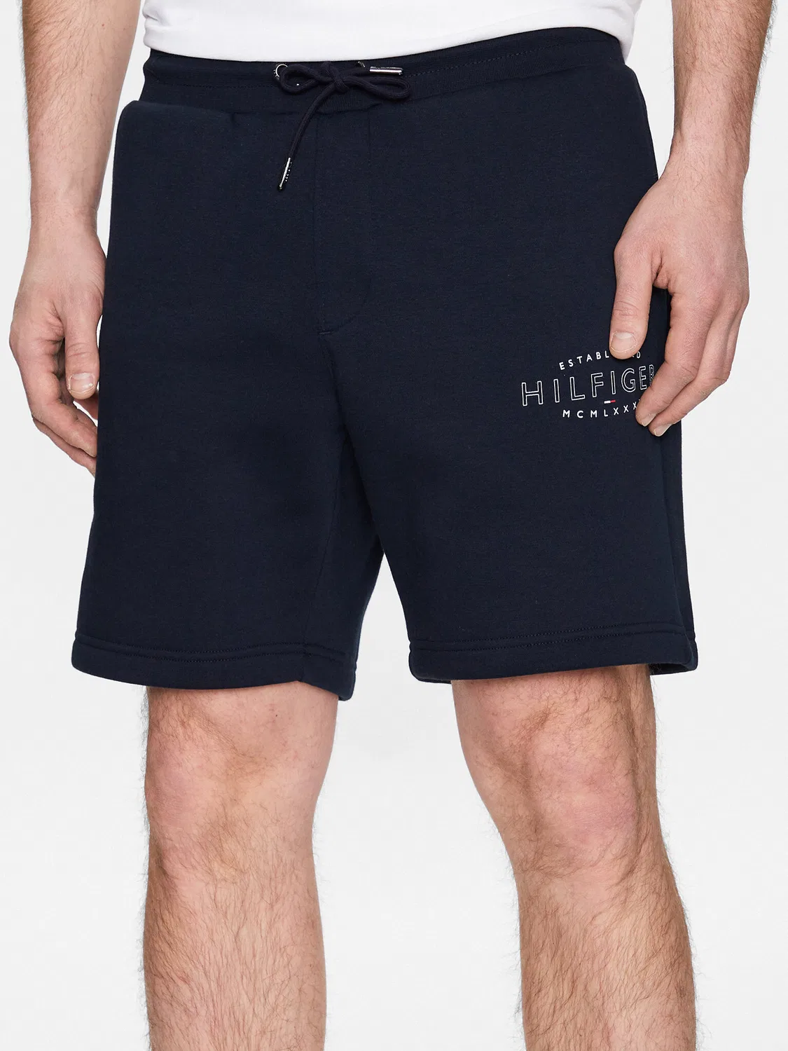 Мужские спортивные шорты стандартного кроя Curve Logo Tommy Hilfiger, темно-синий