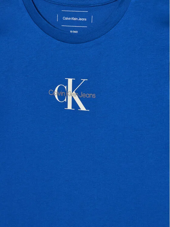 Футболка slim fit Calvin Klein Jeans, синий — фото 3